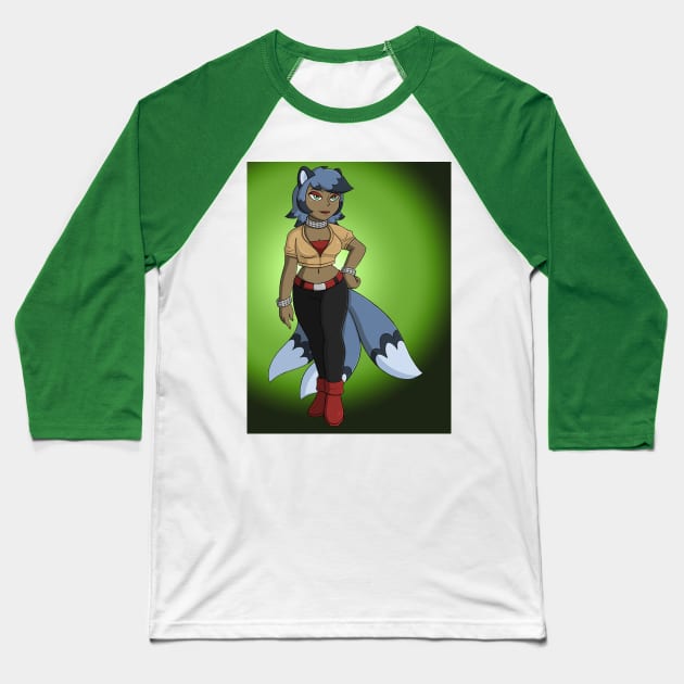 Azura Voss Baseball T-Shirt by Firestorm Fox